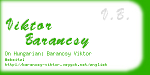 viktor barancsy business card